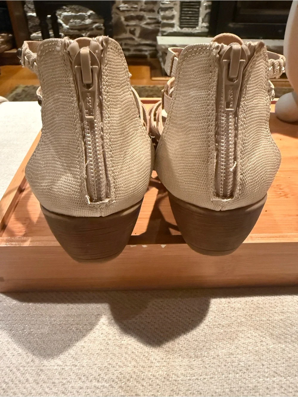 Relativity Women's Strappy Wedge Sandals in Beige - Comfort Casual
